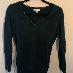 New York & Company forest green short tunic
